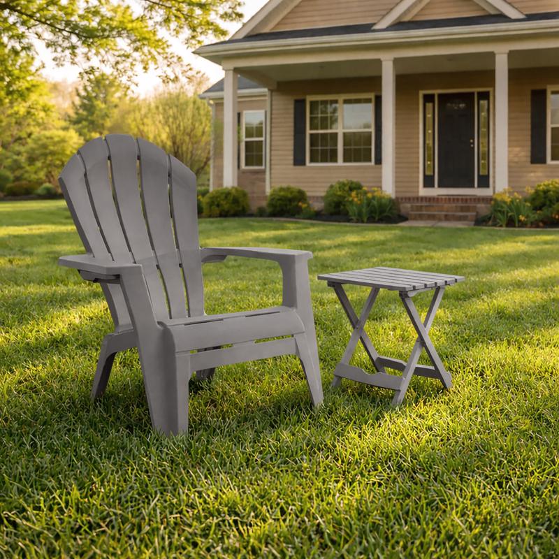 Adams RealComfort Deluxe Gray Resin Frame Adirondack Chair