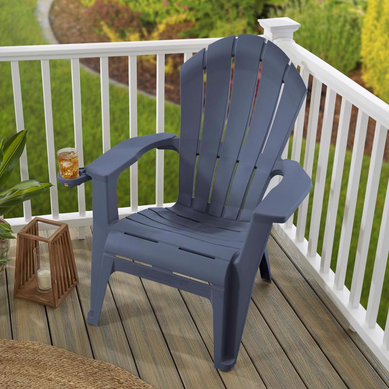 Adams RealComfort Deluxe Bluestone Resin Frame Adirondack Chair