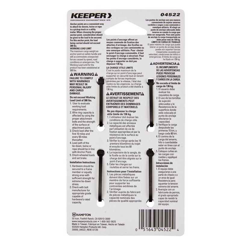 Keeper 1.5 in. D-Ring Anchor Point