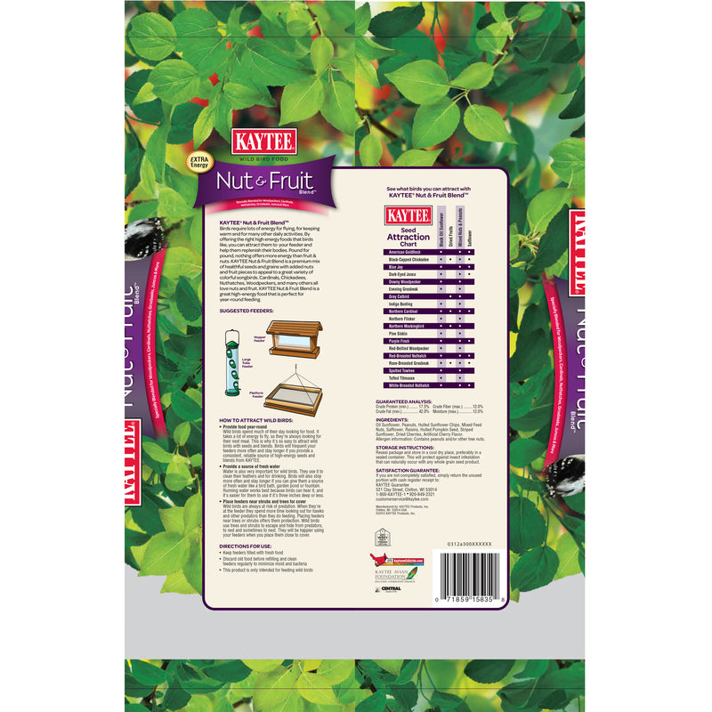 Kaytee Nut & Fruit Blend Wild Bird Food 5 lb - Case of 6