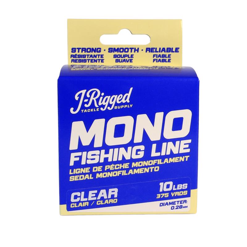 J-Rigged Monofilament Fishing Line 10 lb. cap. 375 yd