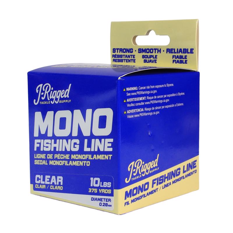 J-Rigged Monofilament Fishing Line 10 lb. cap. 375 yd