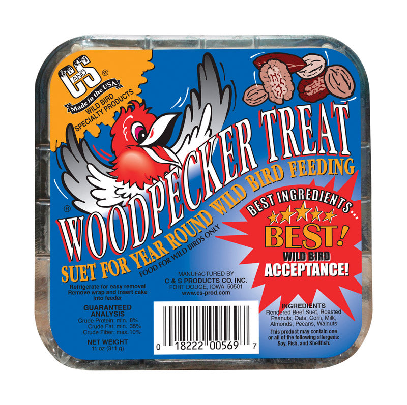C&S Products Woodpecker Treat Wild Bird Food 11 oz - Case of 12