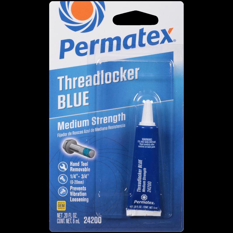 Permatex Medium Strength Threadlocker Liquid 0.2 oz - Case of 6