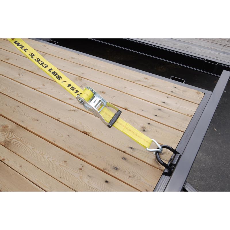 Keeper 2 in. W X 27 ft. L Yellow Tie Down w/Ratchet 3333 lb 1 pk