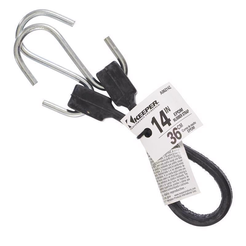 Keeper Black Tarp Strap 14 in. L 1 pk - Case of 10