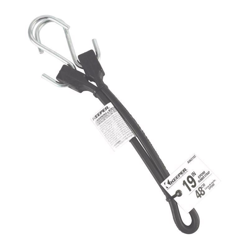 Keeper Black Tarp Strap 19 in. L 1 pk - Case of 10
