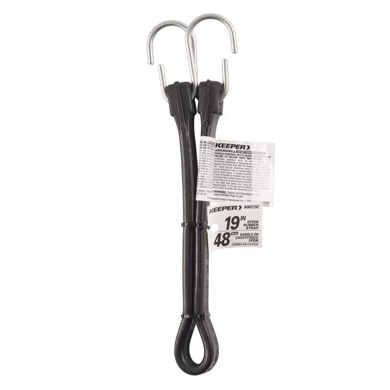 Keeper Black Tarp Strap 19 in. L 1 pk - Case of 10