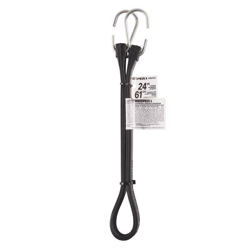 Keeper Black Tarp Strap 24 in. L 1 pk - Case of 10