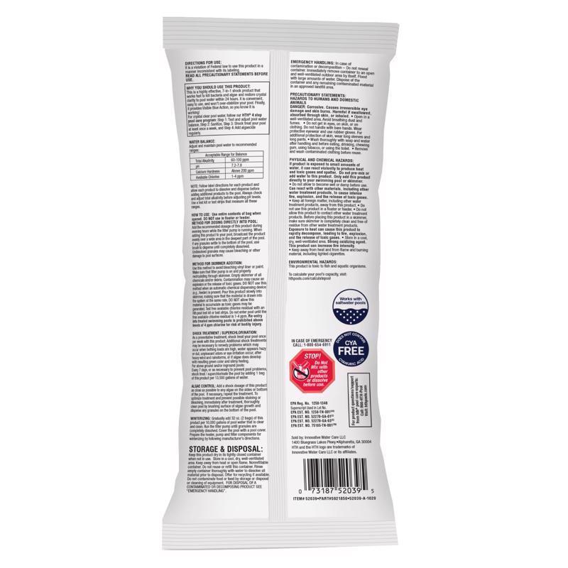 HTH Pool Care Granule Shock Treatment 1 lb - Case of 15