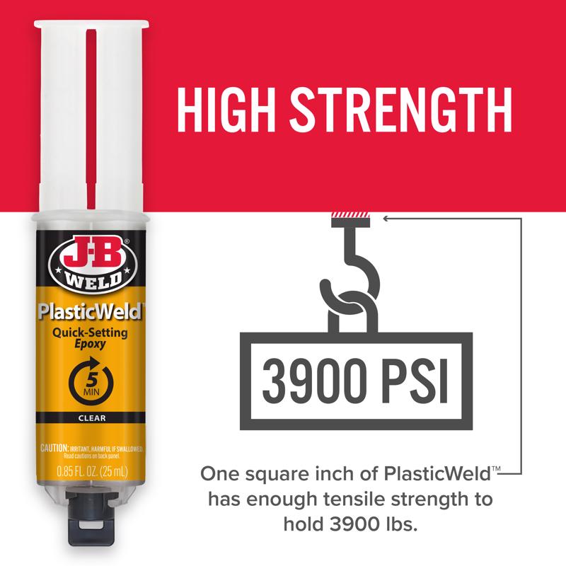J-B Weld Plastic Weld High Strength Automotive Epoxy Gel 0.85 oz