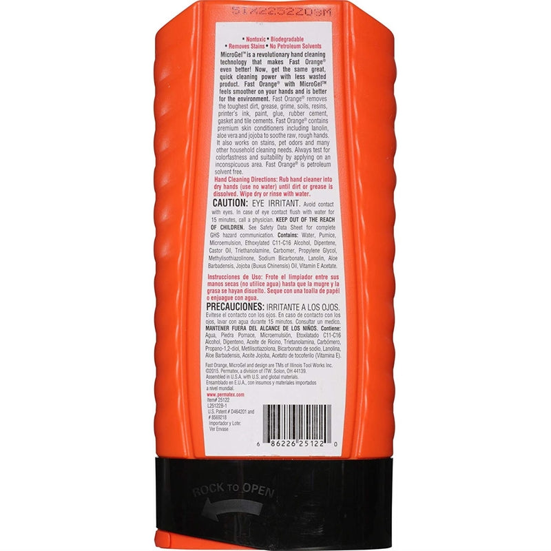Fast Orange Citrus Scent Pumice Lotion Hand Cleaner 15 oz