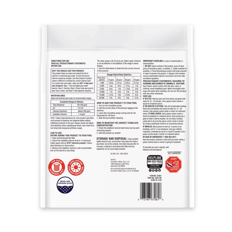HTH Pool Care Granule Chlorine Stabilizer 4 lb - Case of 4