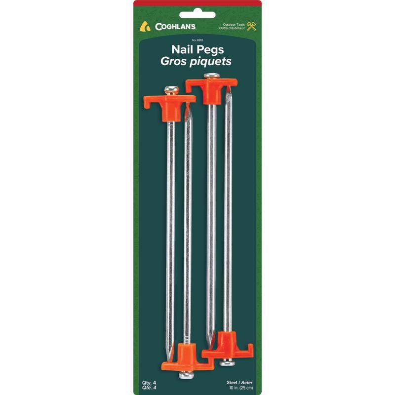 Coghlan's Silver Nail Pegs 13.625 in. H X 4.500 in. W X 10 in. L 4 pk