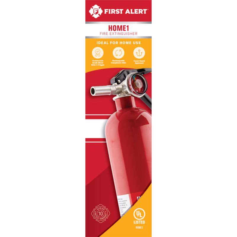 First Alert 2-1/2 lb Fire Extinguisher For Household OSHA/US Coast Guard Agency Approval - Case of 4