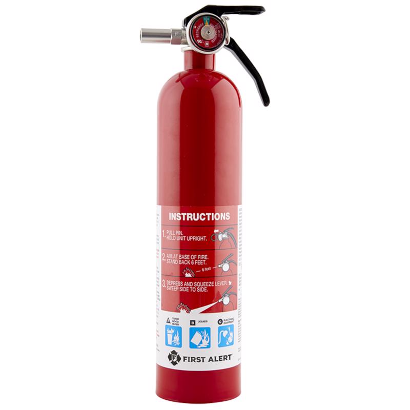First Alert 2-1/2 lb Fire Extinguisher For Household OSHA/US Coast Guard Agency Approval - Case of 4