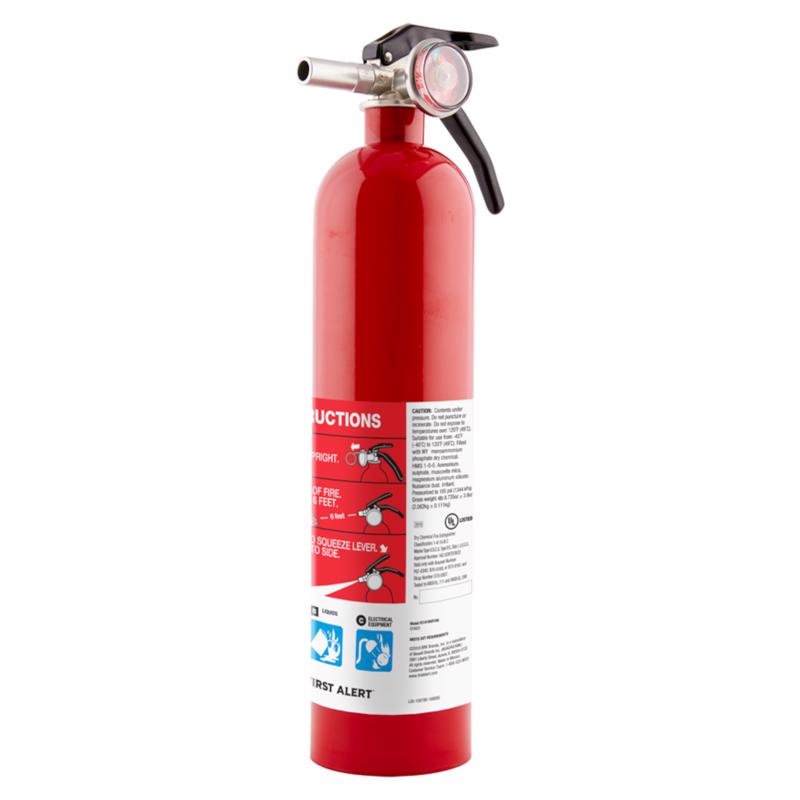 First Alert 2-1/2 lb Fire Extinguisher For Household OSHA/US Coast Guard Agency Approval - Case of 4