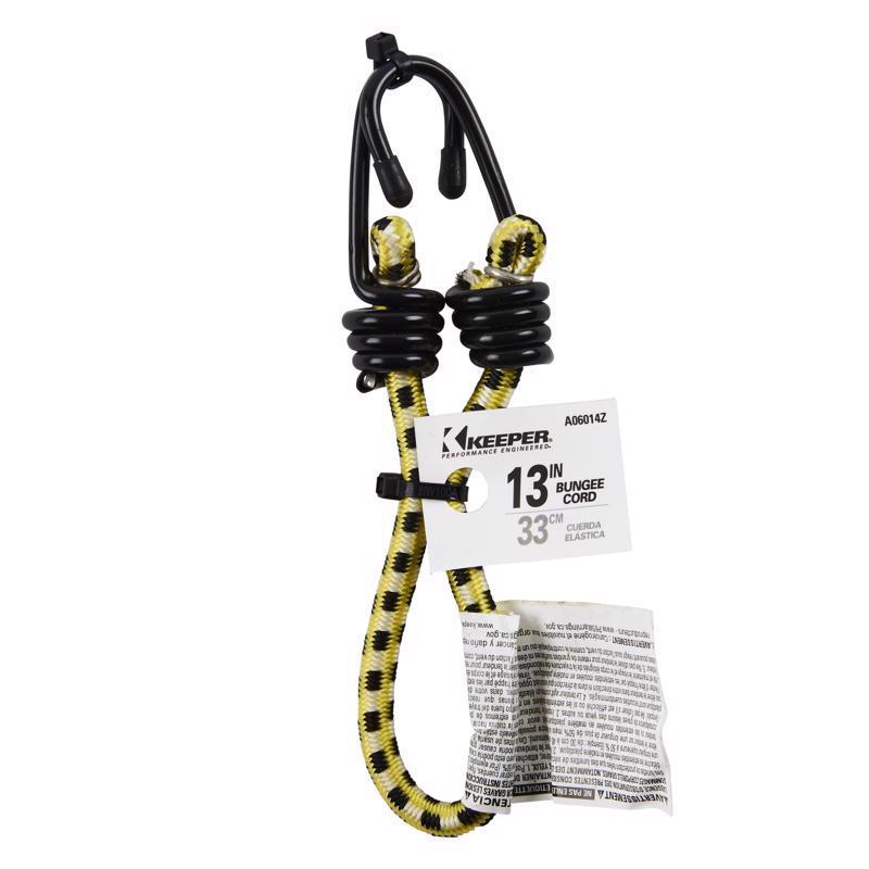 Keeper Yellow Bungee Cord 13 in. L X 0.315 in. 1 pk - Case of 10