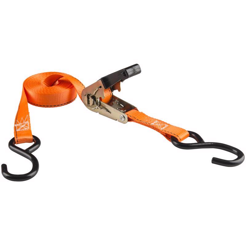 Keeper 1 in. W X 15 ft. L Orange Tie Down w/Ratchet 500 lb 2 pk - Case of 4