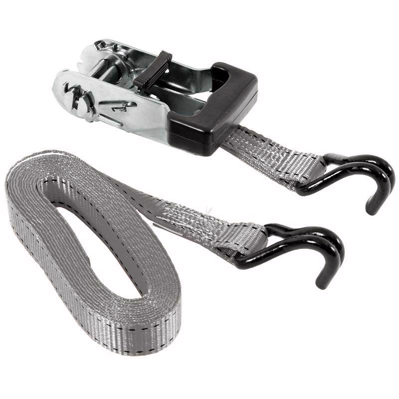 Keeper 1 in. W X 12 ft. L Gray Ratchet Tie Down Strap 1000 lb 4 pk - Case of 4