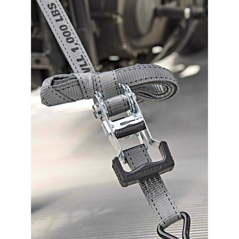 Keeper 1 in. W X 12 ft. L Gray Ratchet Tie Down Strap 1000 lb 4 pk - Case of 4