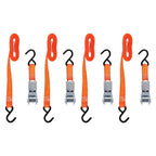 Keeper 1 in. W X 10 ft. L Orange Tie Down w/Ratchet 300 lb 4 pk