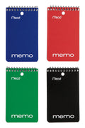 Mead 3 in. W X 5 in. L Wide Ruled Spiral Assorted Memo Book - Case of 12
