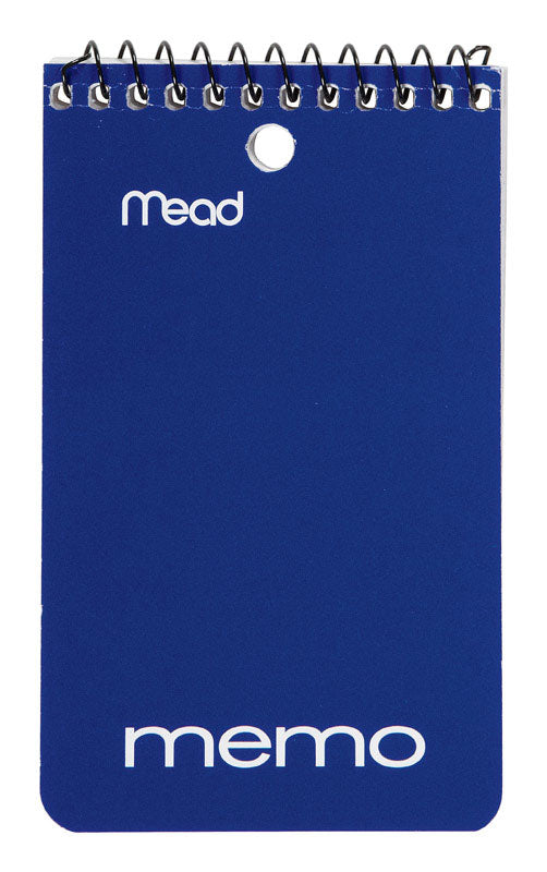 Mead 3 in. W X 5 in. L Wide Ruled Spiral Assorted Memo Book - Case of 12