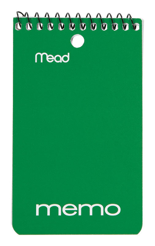 Mead 3 in. W X 5 in. L Wide Ruled Spiral Assorted Memo Book - Case of 12
