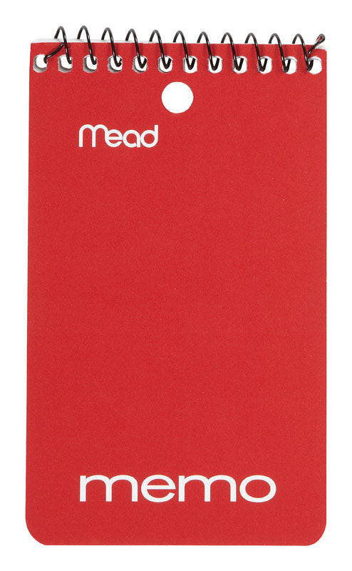 Mead 3 in. W X 5 in. L Wide Ruled Spiral Assorted Memo Book - Case of 12