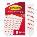 3M Command Large Foam Refill Strips 3.65 in. L 8 pk