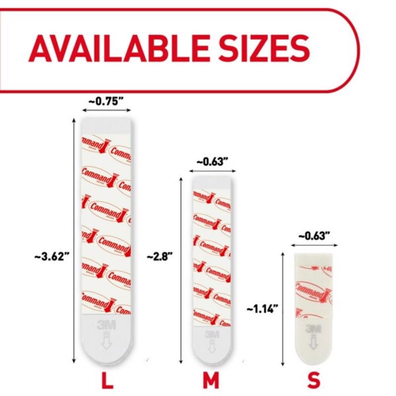 3M Command Large Foam Refill Strips 3.65 in. L 8 pk