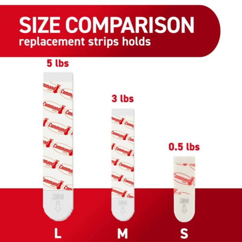 3M Command Large Foam Refill Strips 3.65 in. L 8 pk